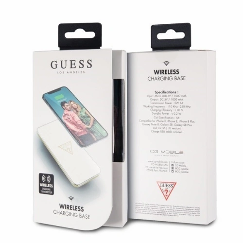 Kup Guess Kabelloses Ladegerät GUWCP850TLWH weiß/weiß 1A - GUE369WHT - {ean13} - Sklep Home Screen