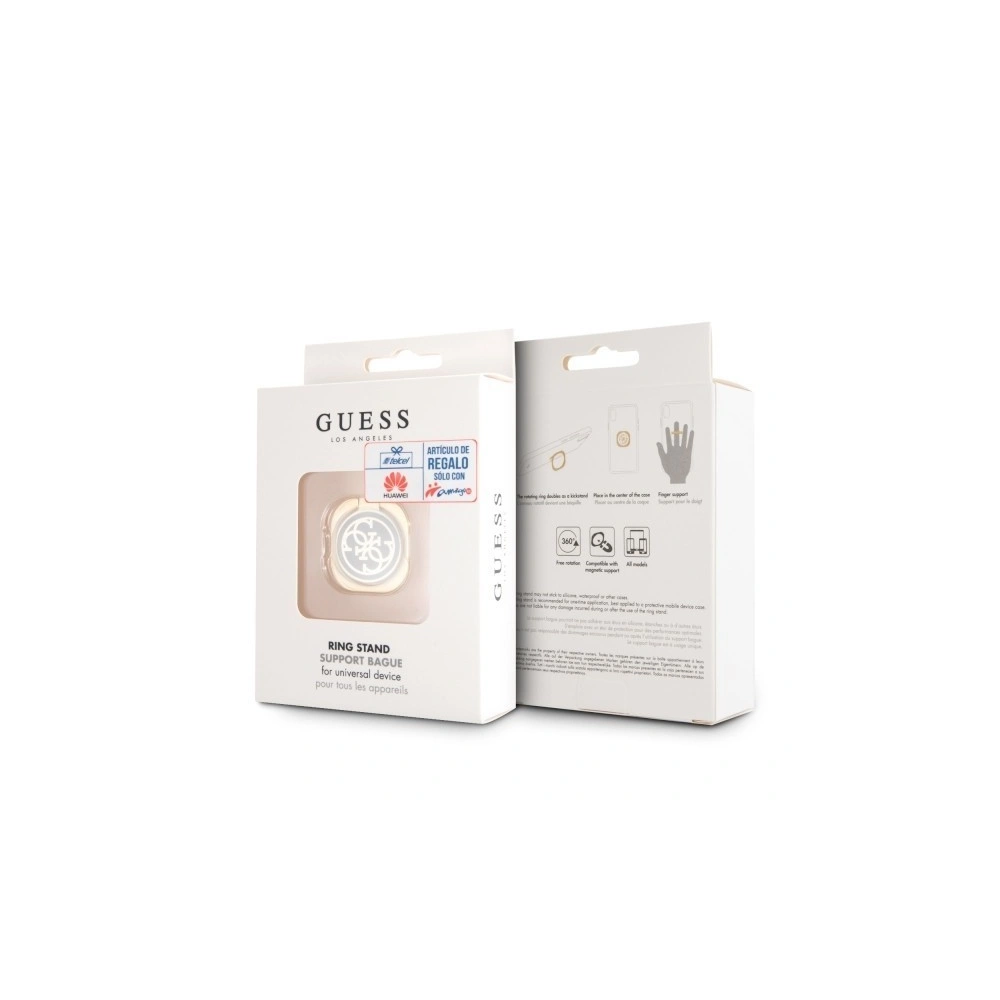 Uchwyt na palec Guess Ring stand GURSEQGBK złoto-czarny /gold & black 4G