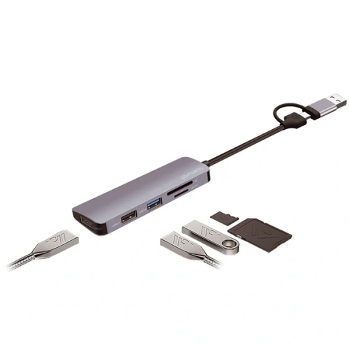 Kup 4smarts Multiport Space Grey Universelles HUB - 4SMR56 - {ean13} - Sklep Home Screen