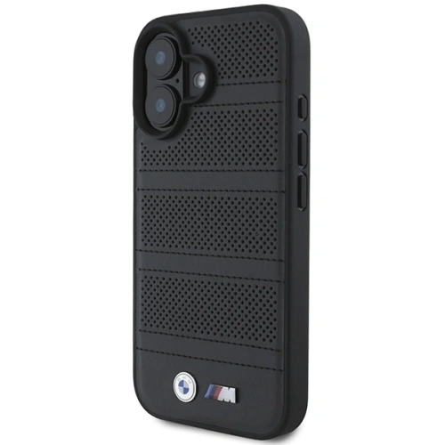 Kup Etui BMW BMHMP16S23PUSPK Apple iPhone 16 hardcase M Perforated And Stitched Line MagSafe czarny/black - BMW706 - {ean13} - Sklep Home Screen