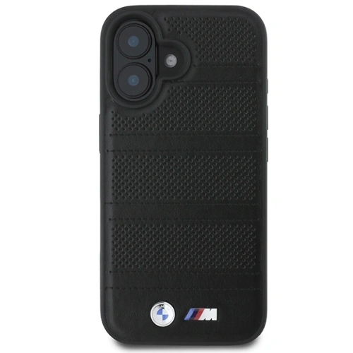 Buy BMW BMHMP16S23PUSPK Apple iPhone 16 hardcase M Perforated And Stitched Line MagSafe black - BMW706 - {ean13} - Home Screen Store Europe