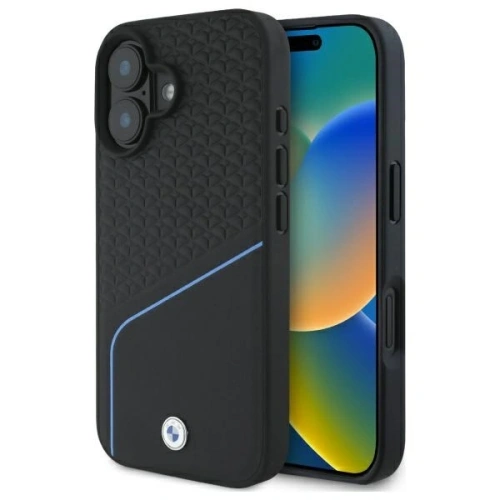 Kup Etui BMW BMHMP16S23RDCLK Apple iPhone 16 hardcase Sign Leather Textured And Line MagSafe czarny/black - BMW707 - {ean13} - Sklep Home Screen