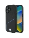 BMW BMHMP16S23RDCLK Apple iPhone 16 carcasă dură din piele semnată texturată și linie MagSafe neagră