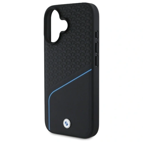 Kup BMW BMHMP16S23RDCLK Apple iPhone 16 Hartschale Sign Leder strukturiert und Linie MagSafe schwarz - BMW707 - {ean13} - Sklep Home Screen
