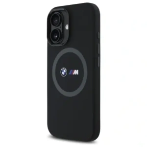 Kup BMW BMHMP16S23SROK Apple iPhone 16 kemény tok M Szilikon Nyomtatott Gyűrű MagSafe fekete - BMW709 - {ean13} - Sklep Home Screen