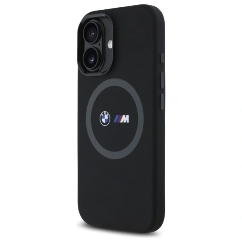 Kup Etui BMW BMHMP16S23SROK Apple iPhone 16 hardcase M Silicone Printed Ring MagSafe czarny/black - BMW709 - {ean13} - Sklep Home Screen