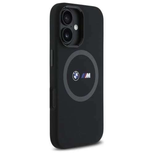 Kup Etui BMW BMHMP16S23SROK Apple iPhone 16 hardcase M Silicone Printed Ring MagSafe czarny/black - BMW709 - {ean13} - Sklep Home Screen