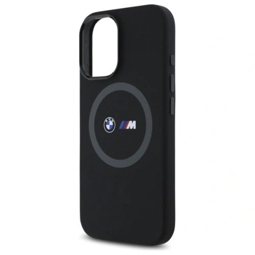 Buy BMW BMHMP16S23SROK Apple iPhone 16 hardcase M Silicone Printed Ring MagSafe black - BMW709 - {ean13} - Home Screen Store Europe