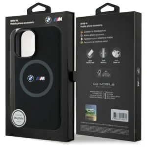 Kup BMW BMHMP16S23SROK Apple iPhone 16 Hardcase M Silikon Bedruckter Ring MagSafe schwarz - BMW709 - {ean13} - Sklep Home Screen