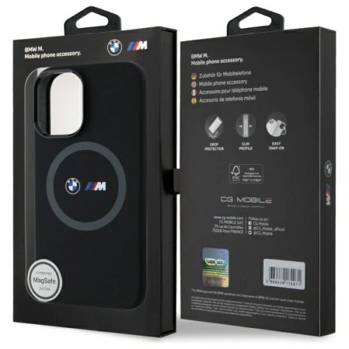 Kup Etui BMW BMHMP16S23SROK Apple iPhone 16 hardcase M Silicone Printed Ring MagSafe černý/black - BMW709 - {ean13} - Sklep Home Screen