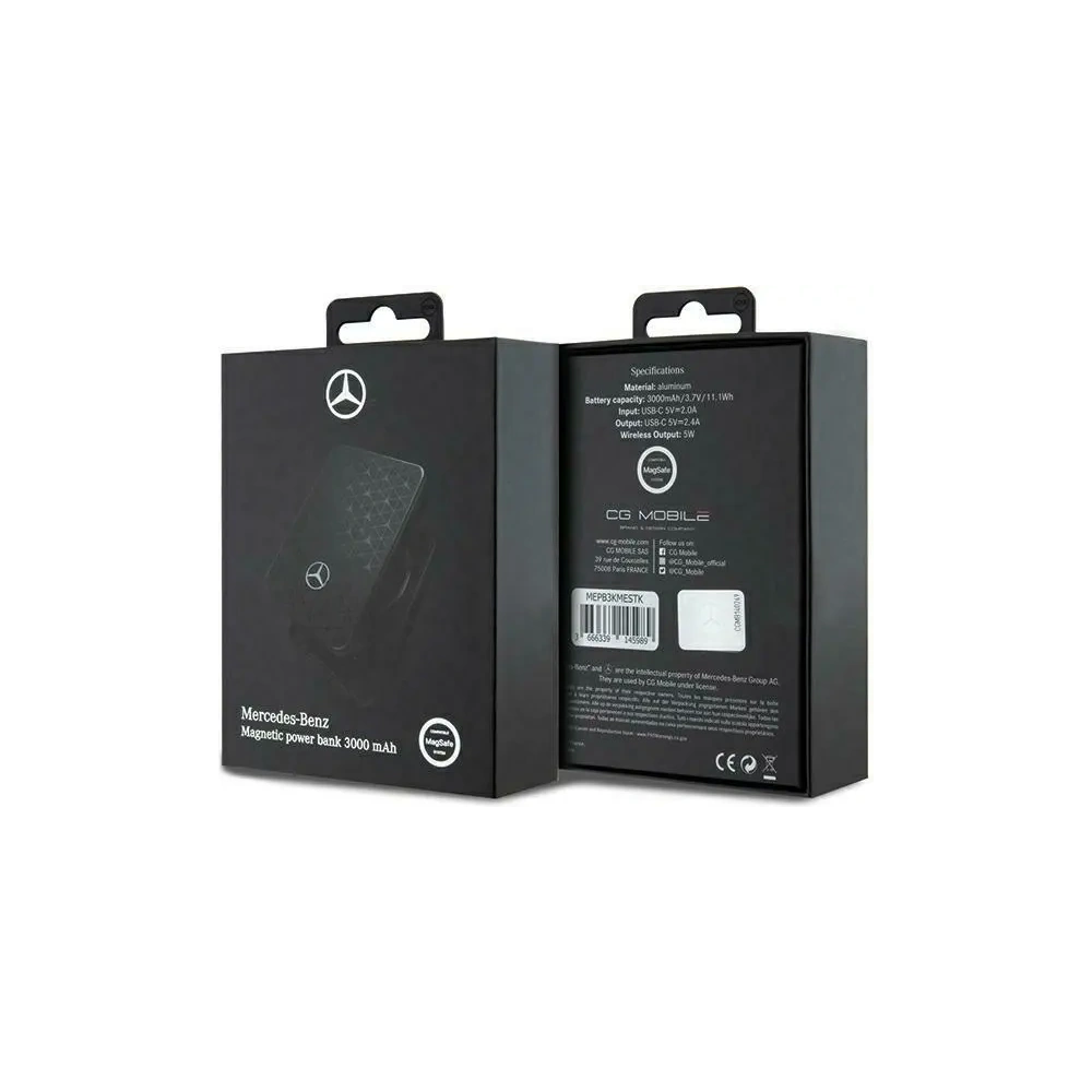 Powerbank Mercedes MEPB3KMESTK 5W 3000mAh MagSafe czarny/black