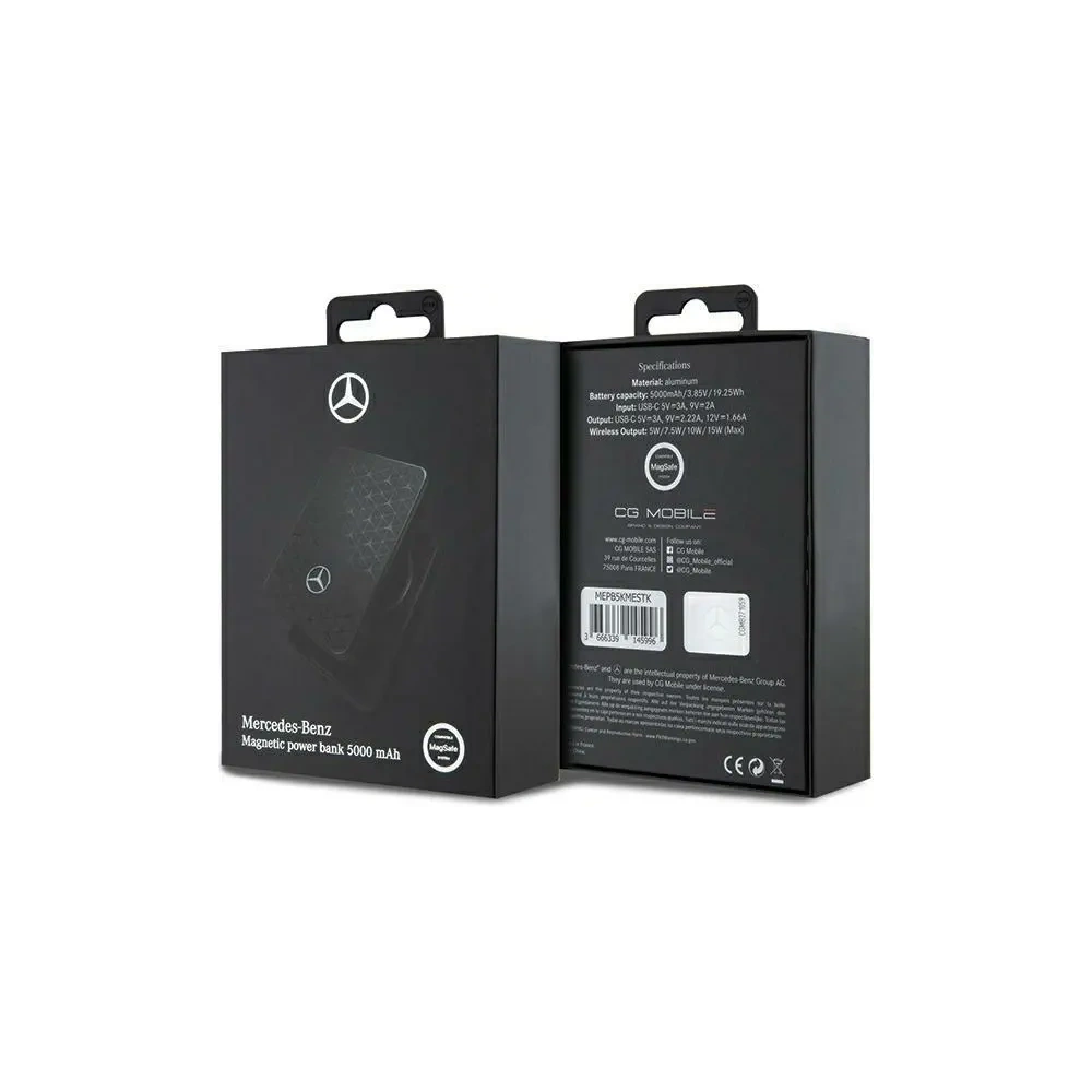 Powerbank Mercedes MEPB5KMESTK 15W 5000mAh MagSafe czarny/black