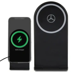 Buy Mercedes MEMFBGSLK foldable 2-in-1 wireless charger 15W Silver Star MagSafe black - MRS297 - {ean13} - Home Screen Store Europe