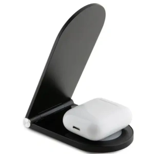 Buy Mercedes MEMFBGSLK foldable 2-in-1 wireless charger 15W Silver Star MagSafe black - MRS297 - {ean13} - Home Screen Store Europe