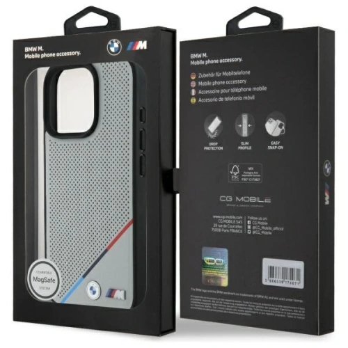 Kup BMW BMHMP16X23PUPDG Apple iPhone 16 Pro Max hardcase M Perforated Tricolor Line MagSafe gri - BMW711 - {ean13} - Sklep Home Screen