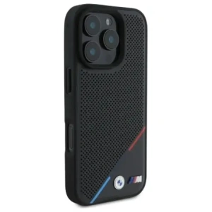 Kup Etui BMW BMHMP16X23PUPDK Apple iPhone 16 Pro Max hardcase M Perforated Tricolor Line MagSafe černý/black - BMW712 - {ean13} - Sklep Home Screen