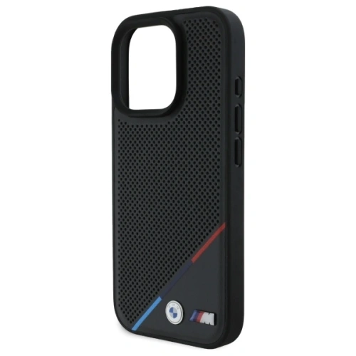 Buy BMW BMHMP16X23PUPDK Apple iPhone 16 Pro Max hardcase M Perforated Tricolor Line MagSafe black - BMW712 - {ean13} - Home Screen Store Europe