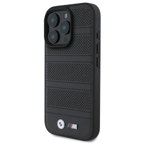 Buy BMW BMHMP16X23PUSPK Apple iPhone 16 Pro Max hardcase M Perforated And Stitched Line MagSafe black - BMW713 - {ean13} - Home Screen Store Europe