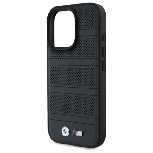 Buy BMW BMHMP16X23PUSPK Apple iPhone 16 Pro Max hardcase M Perforated And Stitched Line MagSafe black - BMW713 - {ean13} - Home Screen Store Europe