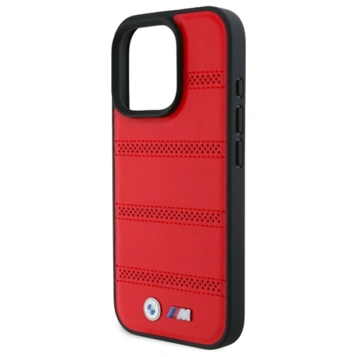 Buy BMW BMHMP16X23PUSPR Apple iPhone 16 Pro Max hardcase M Perforated And Stitched Line MagSafe red - BMW714 - {ean13} - Home Screen Store Europe