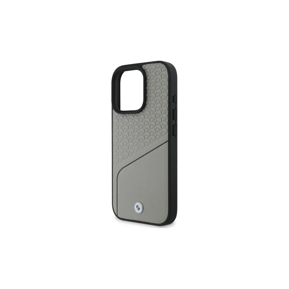 Etui BMW BMHMP16X23RDCLG Apple iPhone 16 Pro Max hardcase Sign Leather Textured and Line MagSafe szary/grey