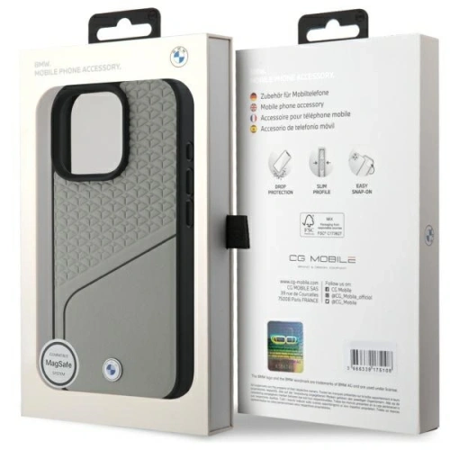 Kup Etui BMW BMHMP16X23RDCLG Apple iPhone 16 Pro Max hardcase Sign Leather Textured and Line MagSafe szary/grey - BMW715 - {ean13} - Sklep Home Screen