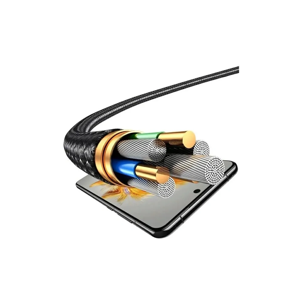 Kabel USAMS USB-C / 2xUSB-C 72W 1.2m Aluminum Alloy Data Cable Sufeng Series