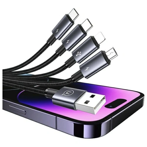 Kup Kabel USAMS USB-A / 2xUSB-C, Lightning, MicroUSB 15W 1.2m Datový kabel z hliníkové slitiny Sufeng Series - USA1198 - {ean13} - Sklep Home Screen