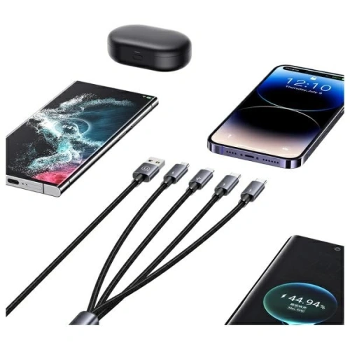 Kup Kabel USAMS USB-A / 2xUSB-C, Lightning, MicroUSB 15W 1.2m Datový kabel z hliníkové slitiny Sufeng Series - USA1198 - {ean13} - Sklep Home Screen