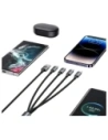 Buy USAMS USB-A / 2xUSB-C, Lightning, MicroUSB cable 15W 1.2m Aluminum Alloy Data Cable Sufeng Series - USA1198 - {ean13} - Home Screen Store Europe