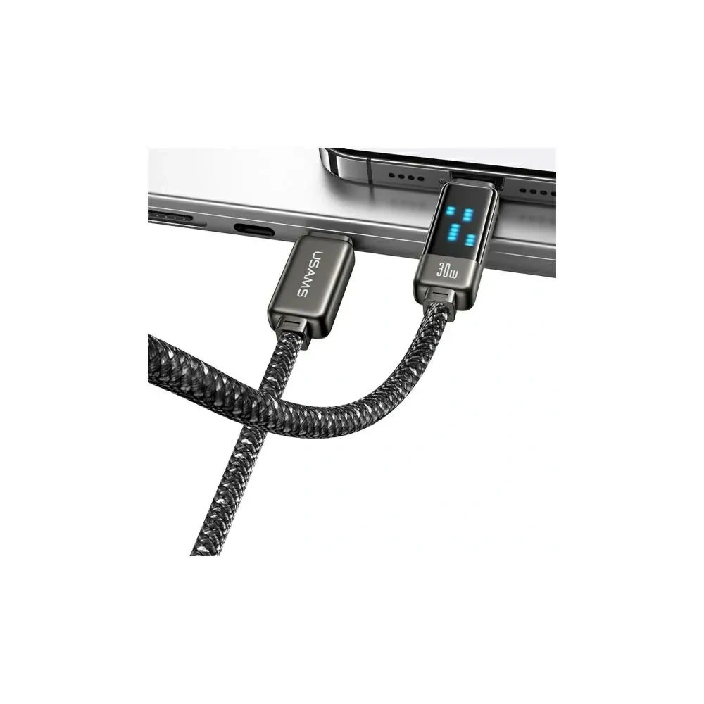 Kabel USAMS USB-C / Lightning 30W 1.2m Zinc Alloy Fast Charging Data Cable Meteor Series