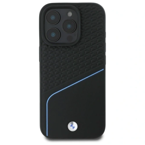 Kup BMW BMHMP16X23RDCLK Apple iPhone 16 Pro Max husă din material textil semnată cu piele texturată și linie MagSafe neagră - BMW716 - {ean13} - Sklep Home Screen