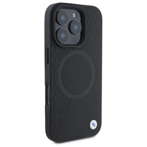 Kup Etui BMW BMHMP16X23RTPK Apple iPhone 16 Pro Max hardcase Sign Leather Half Textured And Circle MagSafe czarny/black - BMW718 - {ean13} - Sklep Home Screen