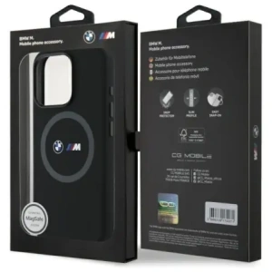 Kup BMW BMHMP16X23SROK Apple iPhone 16 Pro Max husă din silicon imprimată cu inel MagSafe neagră - BMW720 - {ean13} - Sklep Home Screen