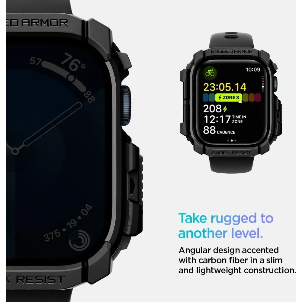 Etui Spigen Rugged Armor Apple Watch 10 / 11 46mm Matte Black