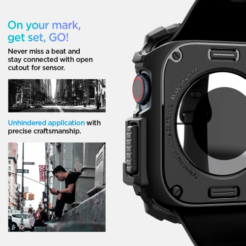 Kup Case Spigen Rugged Armor Apple Watch 10 46mm Matt Schwarz - SPN16538 - {ean13} - Sklep Home Screen