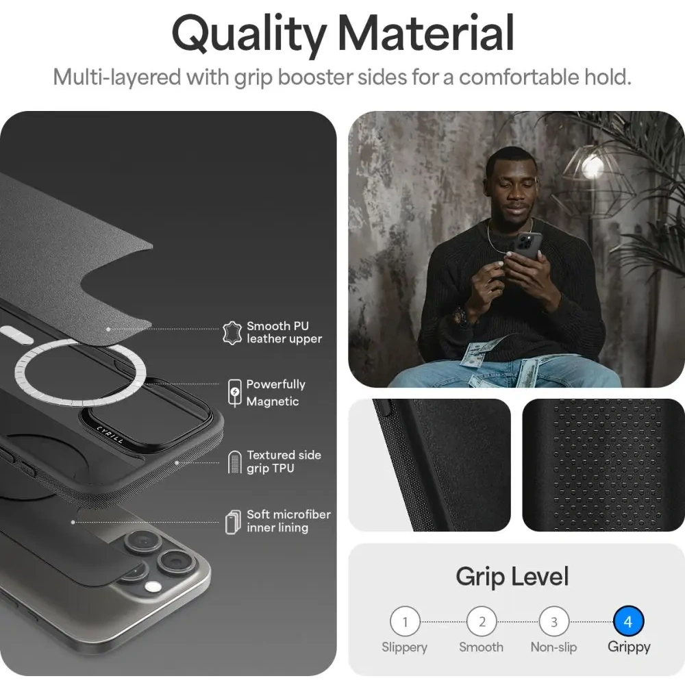 Etui Spigen Cyrill Kajuk Mag MagSafe Apple iPhone 16 Pro Black