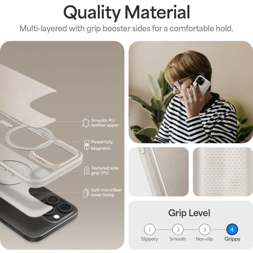 Etui Spigen Cyrill Kajuk Mag MagSafe Apple iPhone 16 Pro Cream