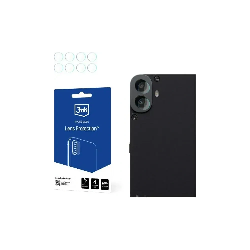 Szkło hybrydowe na obiektyw aparatu 3MK Lens Protection Nothing CMF Phone 1 [4 PACK]