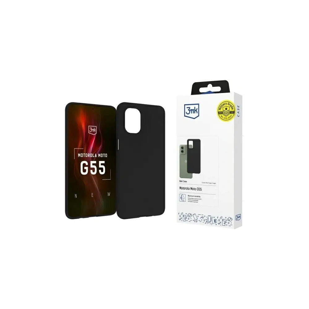 Etui 3MK Matt Case Motorola Moto G55 5G czarny/black