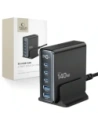 Tech-Protect DC140W-GAN încărcător desktop cu 5 porturi 2xUSB-A, 3xUSB-C PD140W / QC3.0 Negru