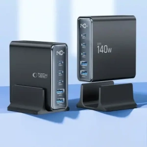 Kup Tech-Protect DC140W-GAN 5-Port 2xUSB-A, 3xUSB-C Desktop-Ladegerät PD140W / QC3.0 Schwarz - THP3467 - {ean13} - Sklep Home Screen