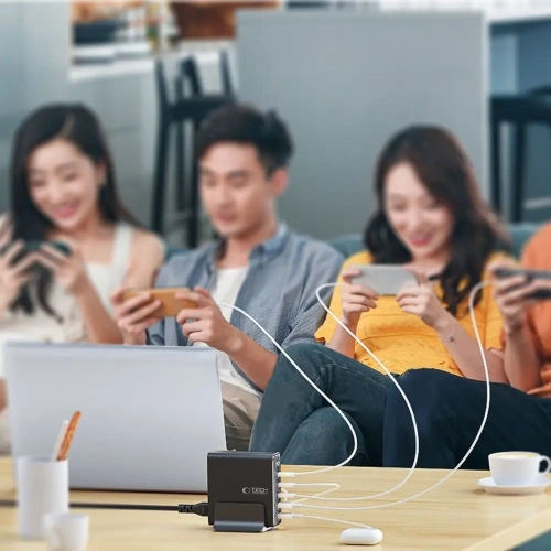 Kup Nabíjecí stanice Tech-Protect DC140W-GAN 5 portová 2xUSB-A, 3xUSB-C Desktop Charger PD140W / QC3.0 Černá - THP3467 - {ean13} - Sklep Home Screen