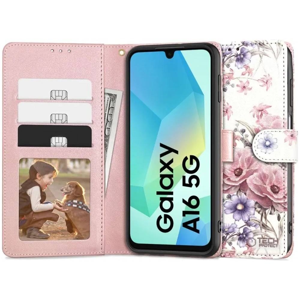 Etui Tech-Protect Wallet Samsung Galaxy A16 4G / 5G Blossom Flower