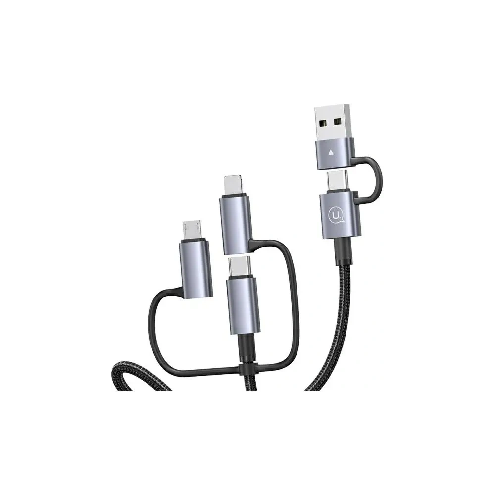 Kabel USAMS USB-A, USB-C / USB-C, Lightning, MicroUSB Fast charging 60W 1.2m Data Cable Digital display Aluminium Alloy Seria Sufeng