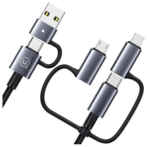 Kup Kabel USAMS USB-A, USB-C / USB-C, Lightning, MicroUSB Fast charging 60W 1.2m Data Cable Digital display Aluminium Alloy Seria Sufeng - USA1201 - {ean13} - Sklep Home Screen