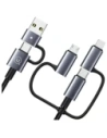 Kup Kabel USAMS USB-A, USB-C / USB-C, Lightning, MicroUSB Fast charging 60W 1.2m Data Cable Digital display Aluminium Alloy Seria Sufeng - USA1201 - {ean13} - Sklep Home Screen