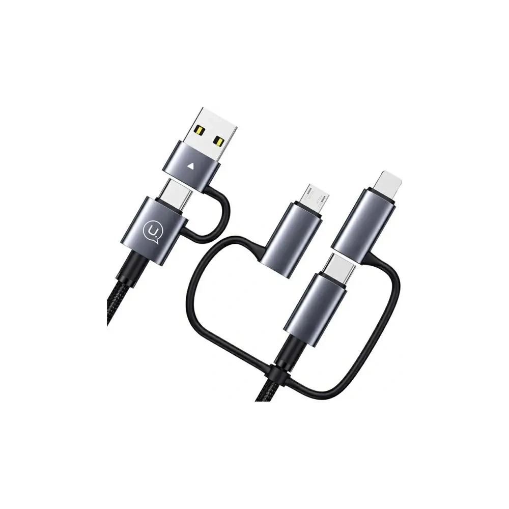 Kabel USAMS USB-A, USB-C / USB-C, Lightning, MicroUSB Fast charging 60W 1.2m Data Cable Digital display Aluminium Alloy Seria Sufeng