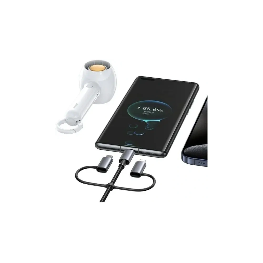 Kabel USAMS USB-A, USB-C / USB-C, Lightning, MicroUSB Fast charging 60W 1.2m Data Cable Digital display Aluminium Alloy Seria Sufeng