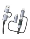 Kup Kabel USAMS USB-A, USB-C / USB-C, Lightning, MicroUSB Fast charging 60W 1.2m Data Cable Digital display Aluminium Alloy Seria Sufeng - USA1201 - {ean13} - Sklep Home Screen
